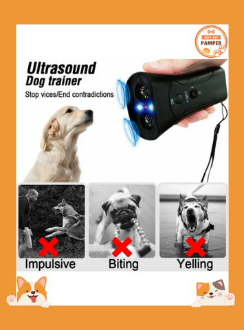 Ultrasonic Anti Dog Barking Trainer LED Light Gentle Chaser Petgentle Sonics