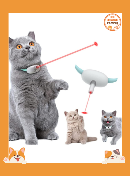 Laser Playtime Delight Smart and Electric Cat Collar for Automated Feline Amusement and Training