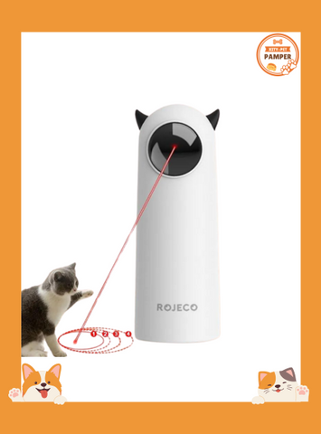 Smart Automatic Cat Laser Toy Interactive & LED Enhanced