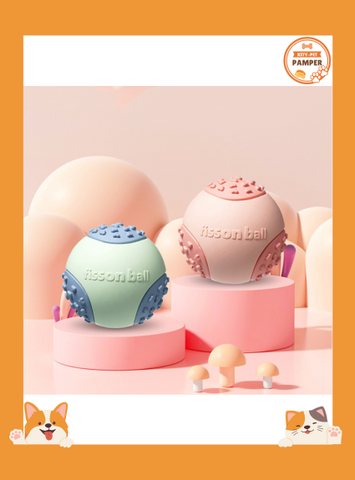 Durable Chew Ball Natural Rubber Toy for Aggressive Chewers and Anxiety Relief