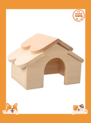 Wooden Hamster Cabin Hideout Hamster Toy