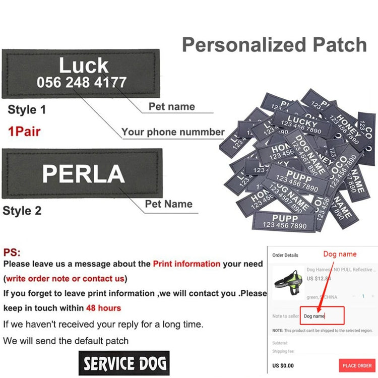 Personalized No Pull Dog Harness