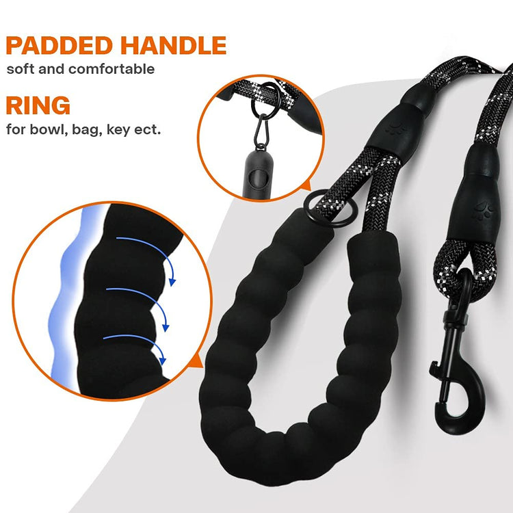 Hands Free Jogging: Elastic Dog Leash with Adjustable Waist & Padded Handle Reflective for Safe Running with Your Pet