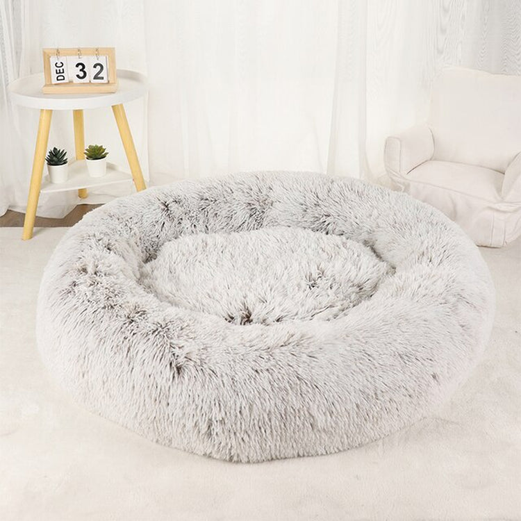 Dog Bed Donut Big Large round Basket Plush Beds for Dogs Medium Accessories Fluffy Kennel Small Puppy Washable Pets Cat Products