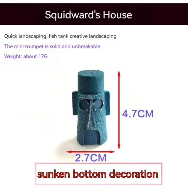 Aquarium Fish Tank Decoration Landscape Cartoon Character Pineapple House Resin Aquarium Decoration Floating Home Decoration