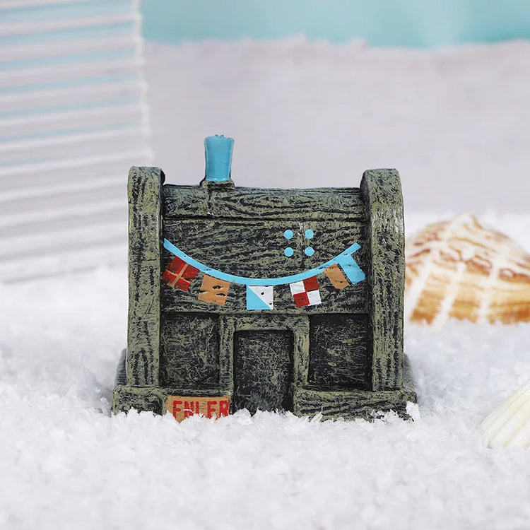 Aquarium Fish Tank Decoration Landscape Cartoon Character Pineapple House Resin Aquarium Decoration Floating Home Decoration