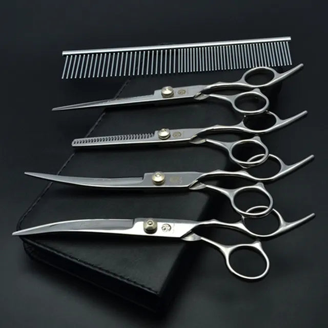 Dog Grooming Scissors 6" 7" Stainless Pet Beauty Scissors Cutting Scissors Thinning Shears Curved Scissors Z3001