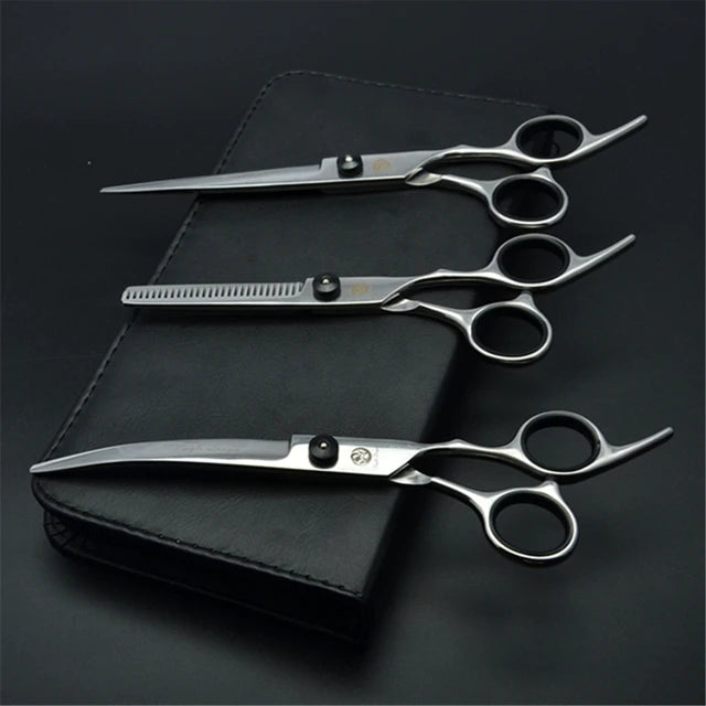 Dog Grooming Scissors 6" 7" Stainless Pet Beauty Scissors Cutting Scissors Thinning Shears Curved Scissors Z3001