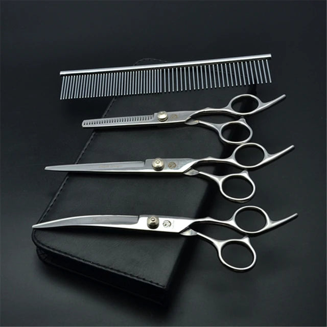 Dog Grooming Scissors 6" 7" Stainless Pet Beauty Scissors Cutting Scissors Thinning Shears Curved Scissors Z3001