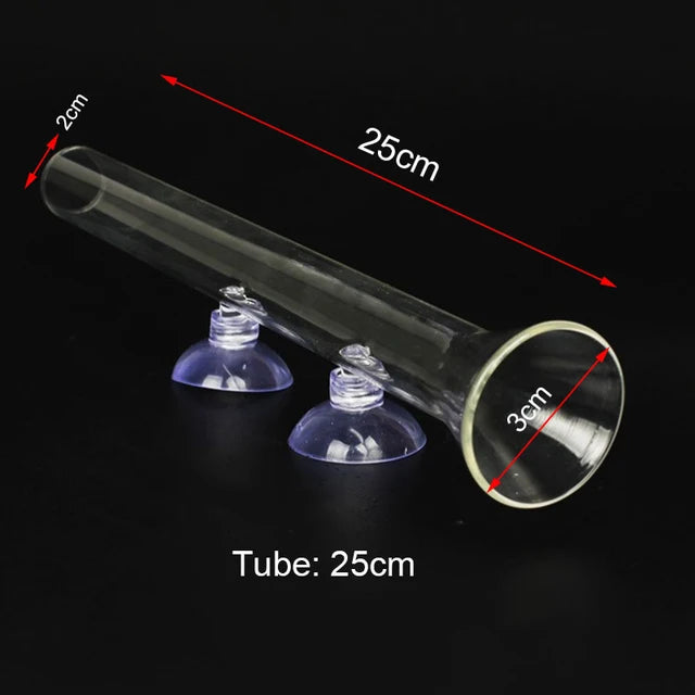 Glass Aquarium Feeder Tube Dish Transparent Fish Tank Shrimp Snail Food Feeder Bowl Aquarium Feeding Accessories Shrimp Feeders