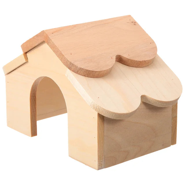 Hamster Cabin Toys Rat Supplies Wooden Hideout Ladder House Houses Wear-Resistant and Hideouts