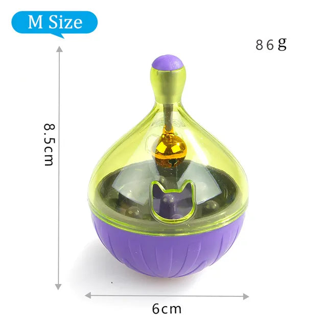 Interactive Dog Cat Food Treat Ball Bowl Toy Funny Pet Shaking Leakage Food Container Puppy Cat Slow Feed Pet Tumbler Toy