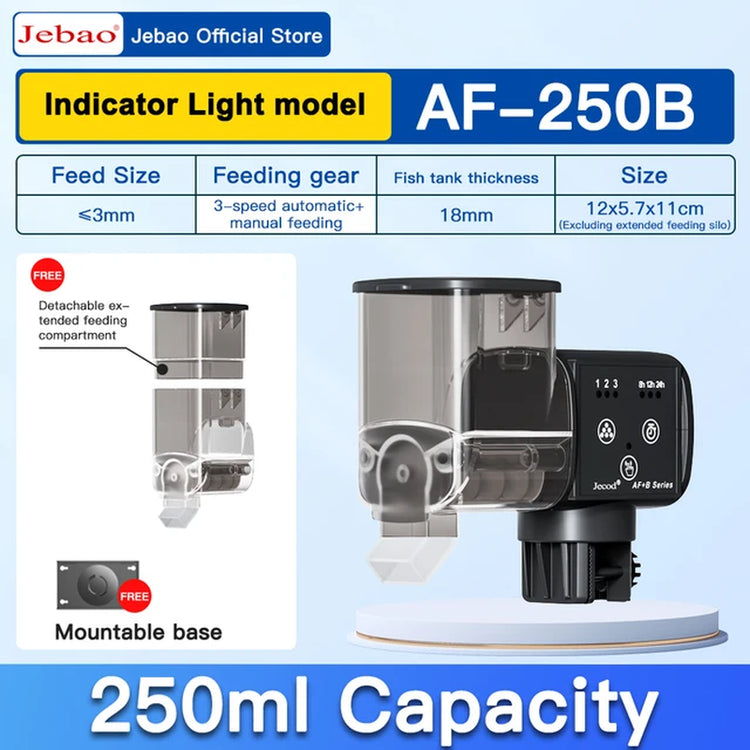 Jecod 2024 New Aquarium Fish Tank Feeder Intelligent Automatic Feeder Digital Timing Remote Control Fish Feeding