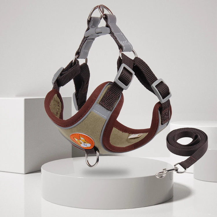 Comfort & Safety: Reflective No-Pull Harness and Leash Set