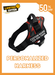 Custom Dog Harness Adjustable Neck Strip & Chest Strip Dog Harness
