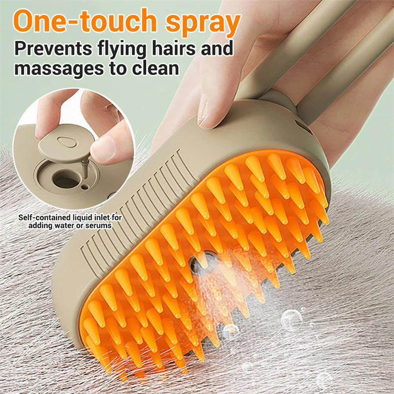 Pet steam brush