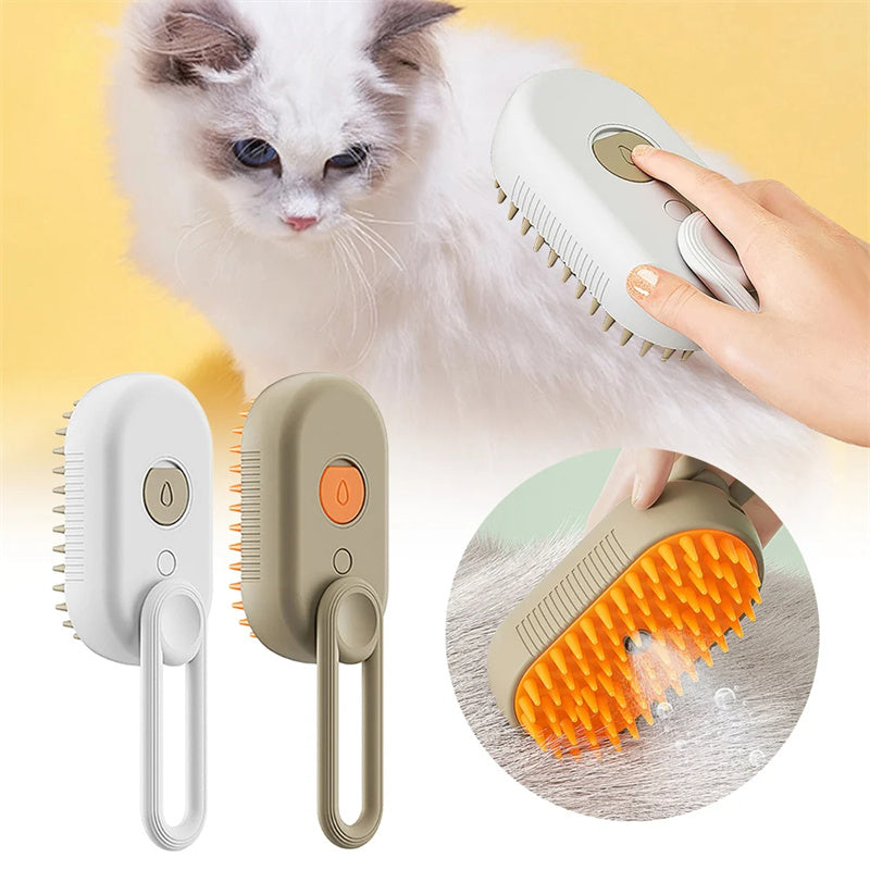 Pet steam brush