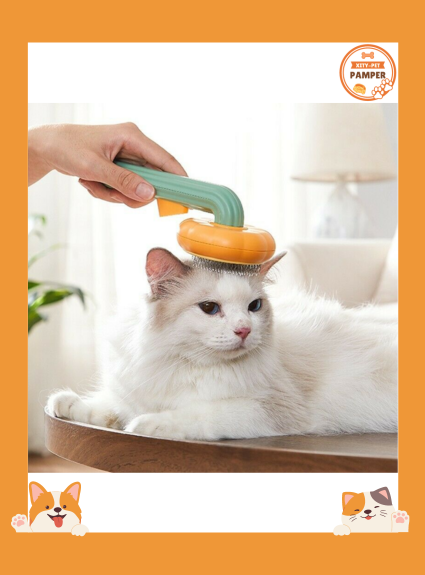 PumpkinGroom: Comb Type Pet Brush for Cats, Dogs, and More