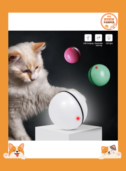 LED Laser Electronic Rolling Pet Funny Cat Toy Ball