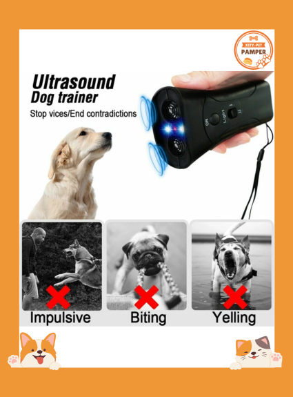 Ultrasonic Anti Dog Barking Trainer LED Light Gentle Chaser Petgentle Sonics
