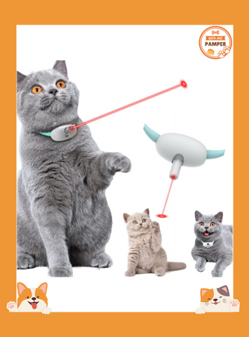 Laser Playtime Delight Smart and Electric Cat Collar for Automated Feline Amusement and Training