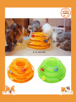 Pet Cat Crazy Ball Disk Interactive Toys Amusement Plate Trilaminar Funny Toy