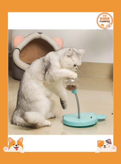 Tumble & Treat Self-Playing Pet Feeder Ball for Cats Interactive Puzzle Toy