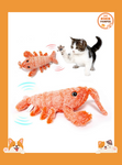 Pet Toys Electric Jumping Shrimp USB Charging Simulation Lobster Funny Cat Plush Pets Toy