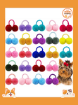 10Pc Plush Pet Hair Bands Cute Bows & Grooming Accessories for Dogs & Cats