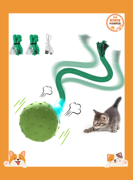 Cat Rolling Ball Toy MotionActivated with Bird Sounds
