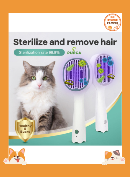 UVC Sterilized Pet Grooming Comb Shedding & Self Cleaning Brush