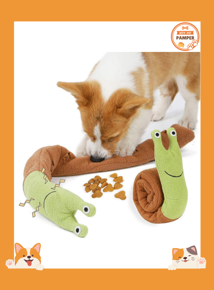 Pet Sniff Toy Squeaky Dog Decryption Interactive Toy for Foraging Instinct Training, Soft Puppy Toy Teething Educational Dog Toy