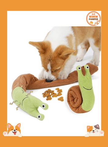 Pet Sniff Toy Squeaky Dog Decryption Interactive Toy for Foraging Instinct Training, Soft Puppy Toy Teething Educational Dog Toy