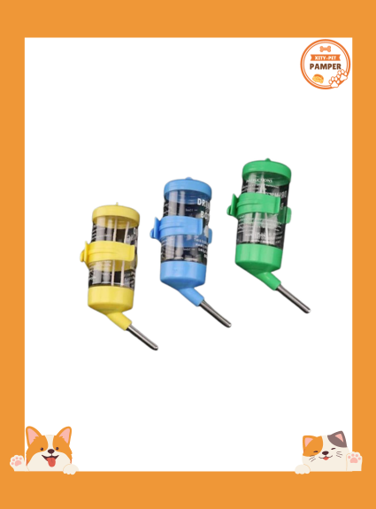 Portable Hamster Water Bottle Dispenser  Assorted Colors 80/125/250ml