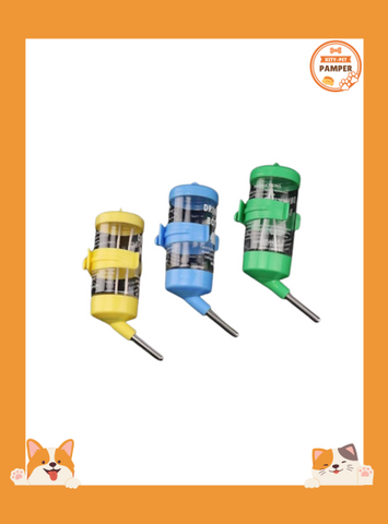 Portable Hamster Water Bottle Dispenser  Assorted Colors 80/125/250ml