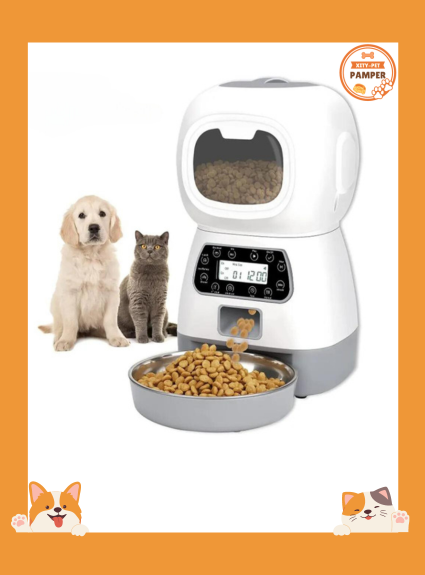 Smart 3.5L Pet Feeder Timer, Stainless Steel Bowl