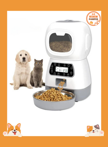 Smart 3.5L Pet Feeder Timer, Stainless Steel Bowl