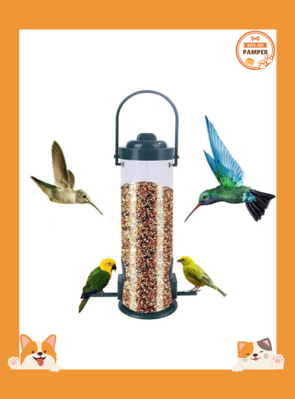 Outdoor Bird Feeder Multi Hole Automatic Food Dispenser