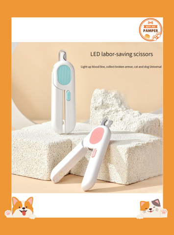 Precision Pet Nail Clippers: LED Light & Safe Cut Design for Dogs and Cats