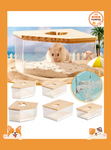 Transparent Hamster Bathroom Sandbox  S/L Sizes