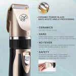 Smooth Grooming Professional Rechargeable Electric Pet Hair Trimmer Universal Voltage Cat & Dog Grooming Clippers
