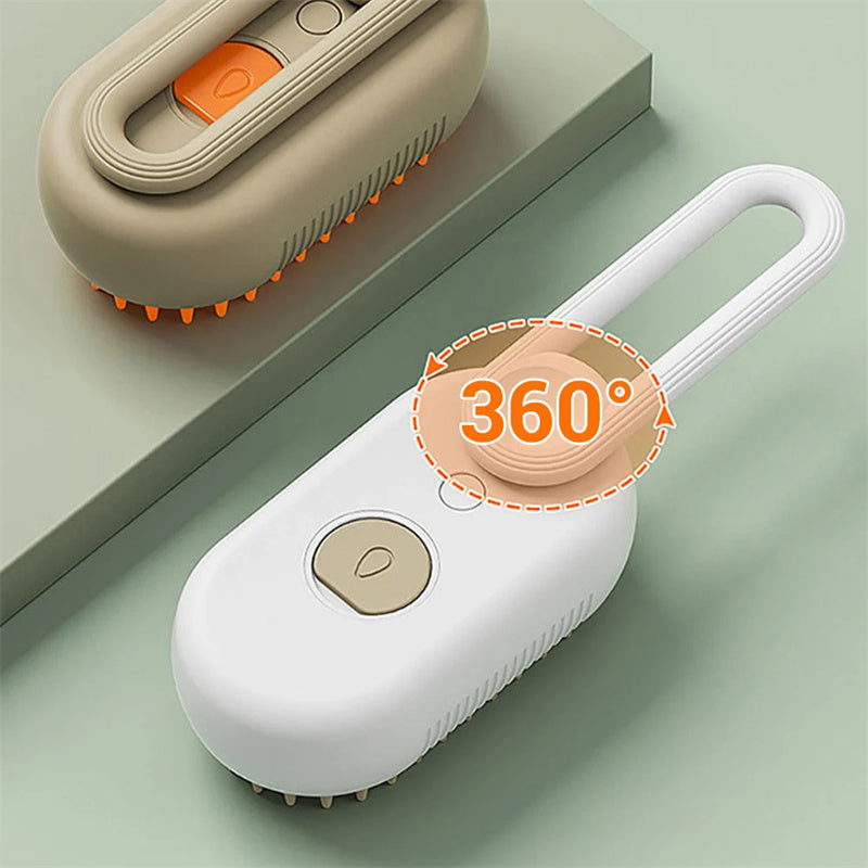 Pet steam brush