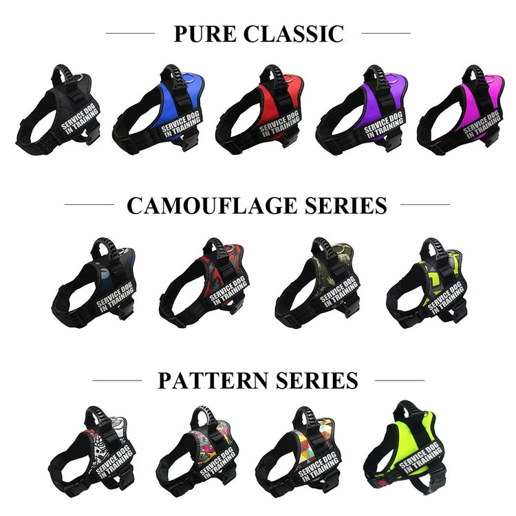 Custom Dog Harness Adjustable Neck Strip & Chest Strip Dog Harness