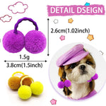 10Pcs Pet Dog Plush Hair Balls Elastic Hair Bands for Medium Small Dogs Girls Cat Bows Pets Grooming Bows Dog Pet Accessories