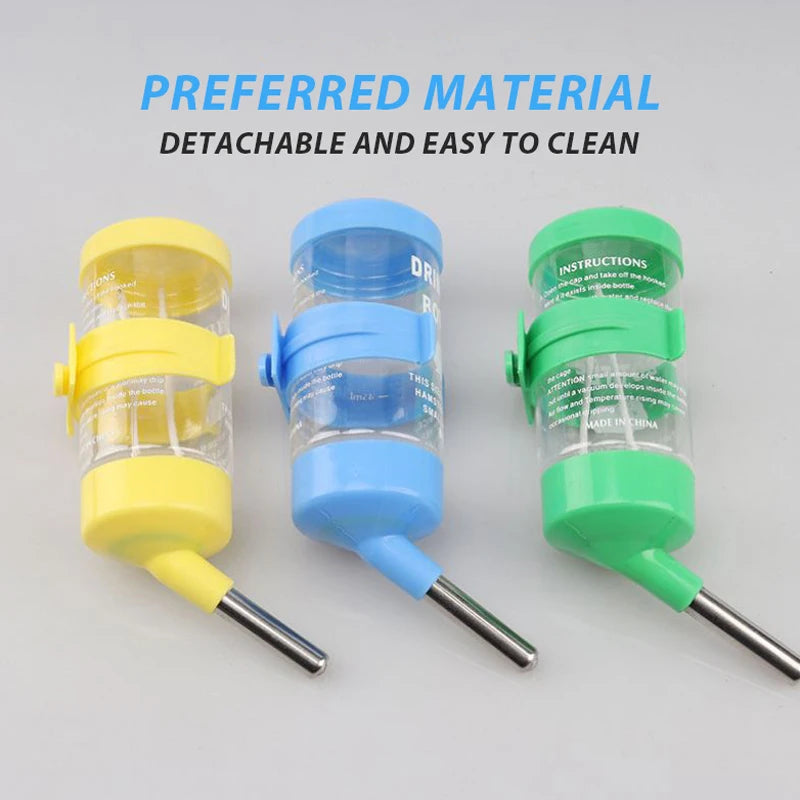 1PC Random Color 80/125/250 Ml Plastic Hamster Drinking Water Bottle Dispenser Feeder Hanging Guinea Pig Drinking Head Portable