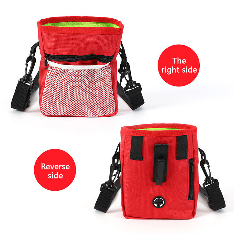 Multi-Functional Dog Treat Pouch: Training & Walking Accessory with Poop Bag Dispenser