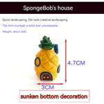 Aquarium Fish Tank Decoration Landscape Cartoon Character Pineapple House Resin Aquarium Decoration Floating Home Decoration