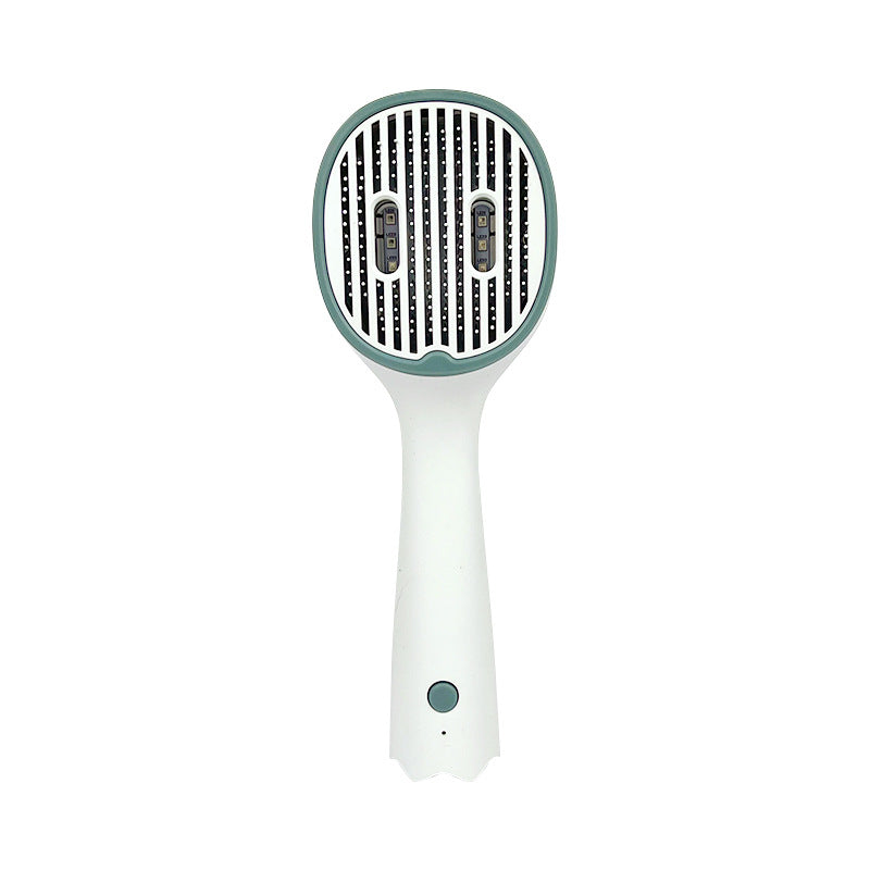 Cat Comb Dog Hair Remover Brush UVC Sterilization Pet Grooming Slicker Needle Comb Cat Sterilization Comb Pet Brush for Shedding and Grooming Self-Cleaning Slicker Brush for Long and Short Hair
