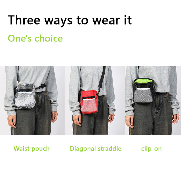 Multi-Functional Dog Treat Pouch: Training & Walking Accessory with Poop Bag Dispenser