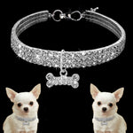 Bling Rhinestone Dog Collar Crystal Puppy Chihuahua Pet Dog Collars Leash for Small Medium Dogs Cats